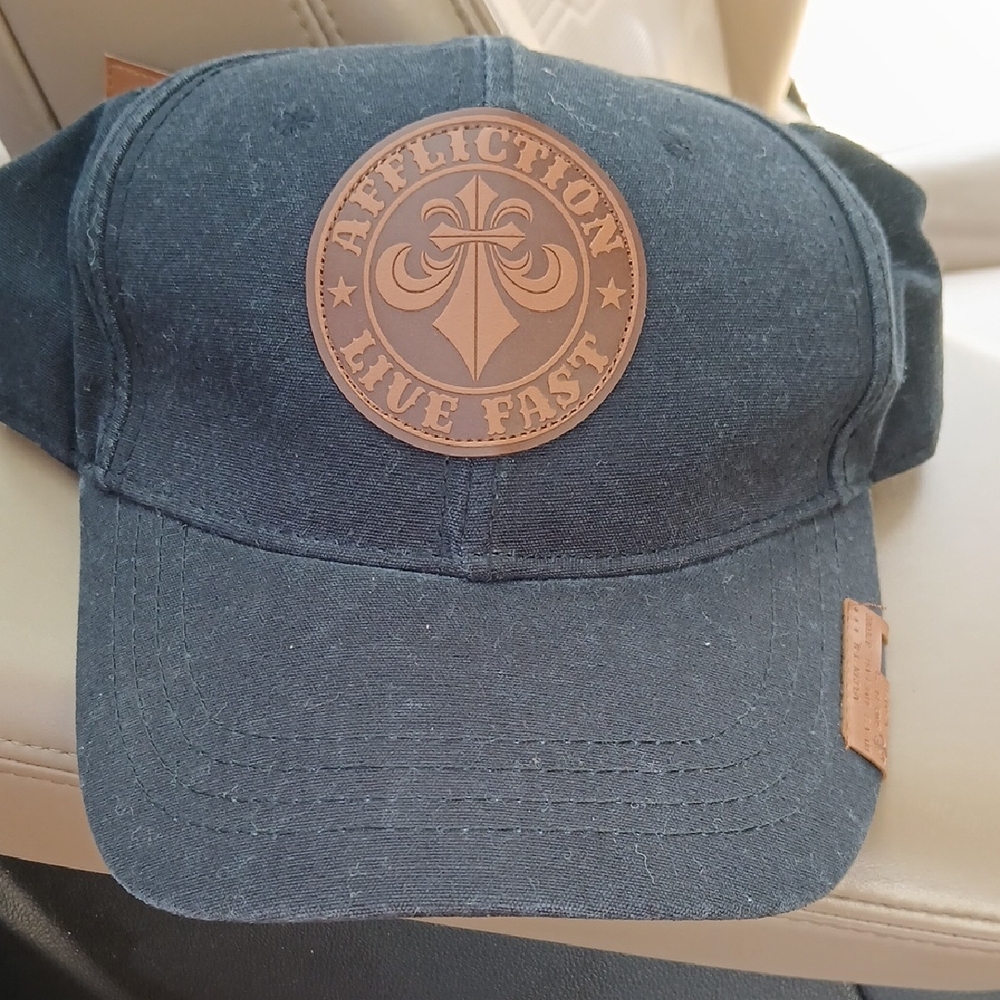 Affliction Charcoal Cap with Tan Emblem
